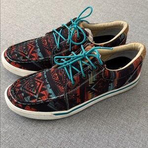 Twisted X Women's Hooey Loper Midnight Aztec pattern (Style WHYC019).